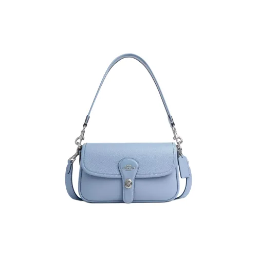 COACH Hadley Pebble Leather Crossbody Bag Shoulder Bag Medium Women's Blue