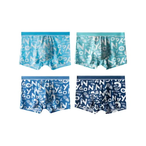 Смешанные цвета, 4 упаковки, мужские боксеры