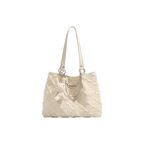 H YXIANG Сумка Tote из микрофибры сумка через плечо женская бежево-желтая