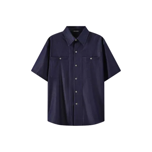 ACE VESTITI Темно-синяя унисекс рубашка