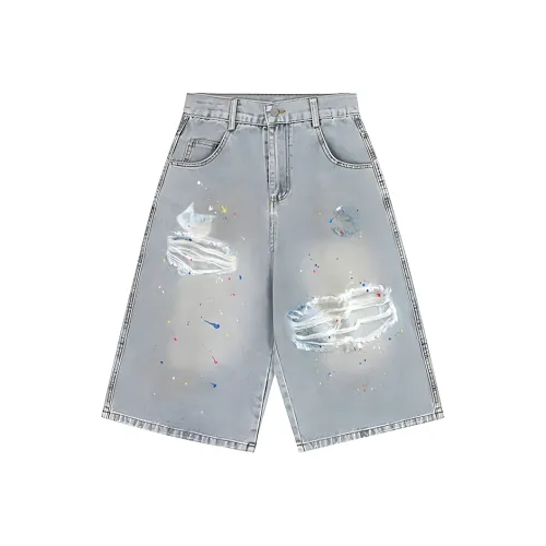 HKRXEC Blue Men's Denim Shorts HKRXEC Синий Мужские Джинсовые Шорты