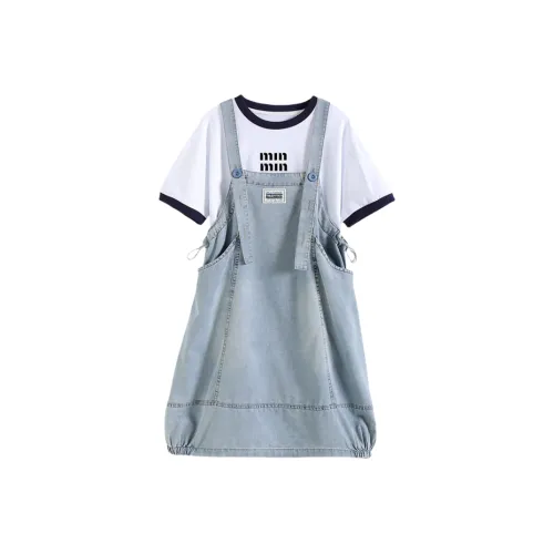 Детский комплект Cotton Gene 3-7 лет юбка 2 предмета белый