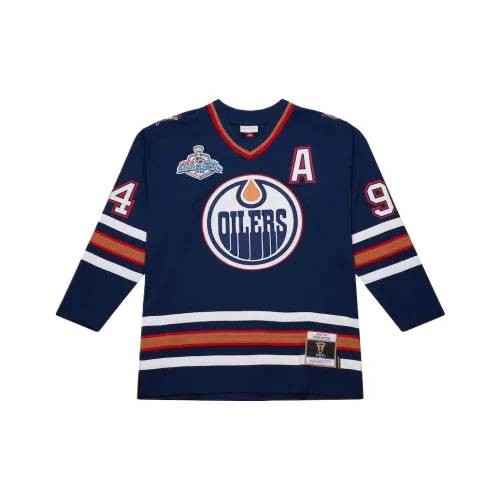 MITCHELL NESS Ryan Smyth Спортивная одежда Игровая версия Мужская Морской синий