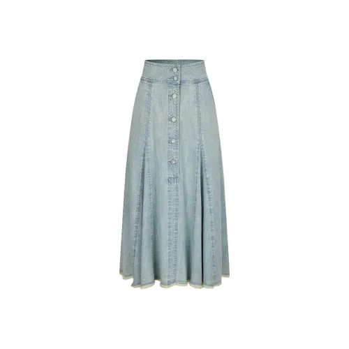 MOUSSY Женские джинсовые длинные юбки