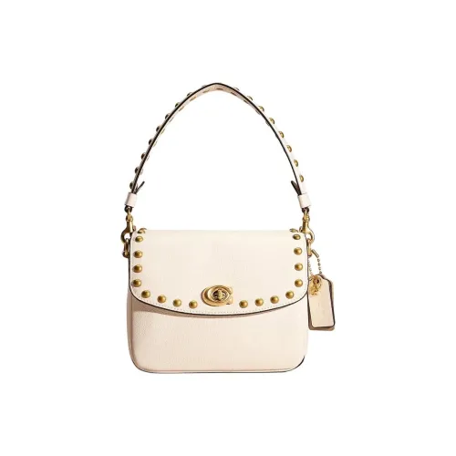 COACH Cassie Кожа Сумка через плечо Сумка Маленькая Женская Экрю