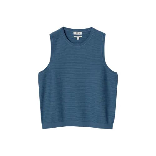 COS Blue Men's Tank Tops COS Синий Мужские Майки