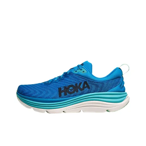 HOKA ONE ONE Gaviota 5 Противоскользящие Устойчивые к истиранию Низкий Топ Беговые кроссовки Мужские Синие