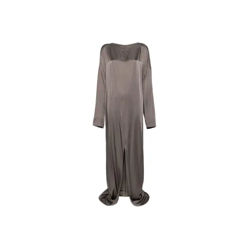 RICK OWENS совместный бренд RO Длинное платье с длинными рукавами женское угольно-серый