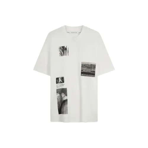 Calvin Klein YAF Сливочный Мужской T-Рубашка