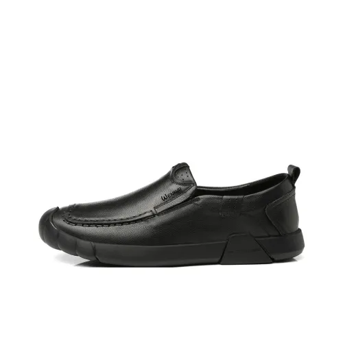 Wen Nai Мужские повседневные туфли Мужской Черный Slip On