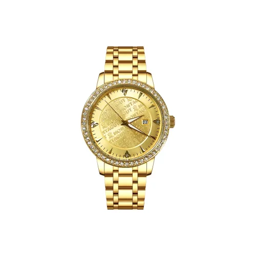 Montagut Кварцевый механизм ремешок из нержавеющей стали мужские часы золотой циферблат