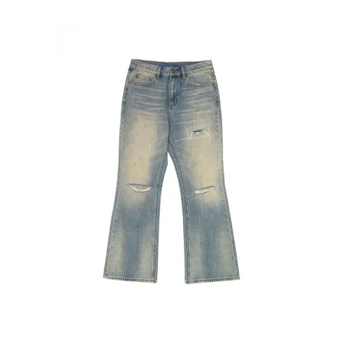 IN EXISTENCE Промытый синий Унисекс Джинсы