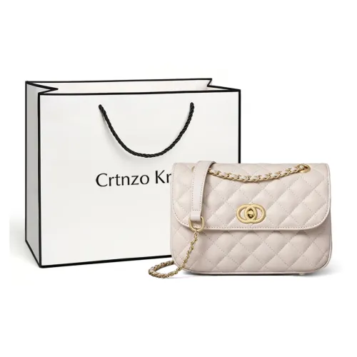 Crtnzo Kroez Сумка через плечо из синтетической кожи маленькая квадратная сумка стандартная женская экрю черная