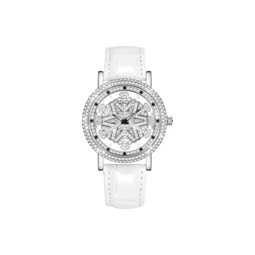 RENOVO Snowflake Goddess Collection Кварцевый механизм Часы Женские Белый циферблат