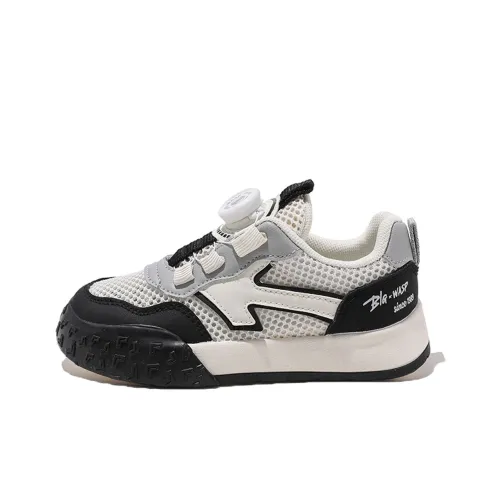 BIG WASP Анти-KICK Амортизация Дышащий Низкий Топ Детские Скейтбординги Бежево-Черный