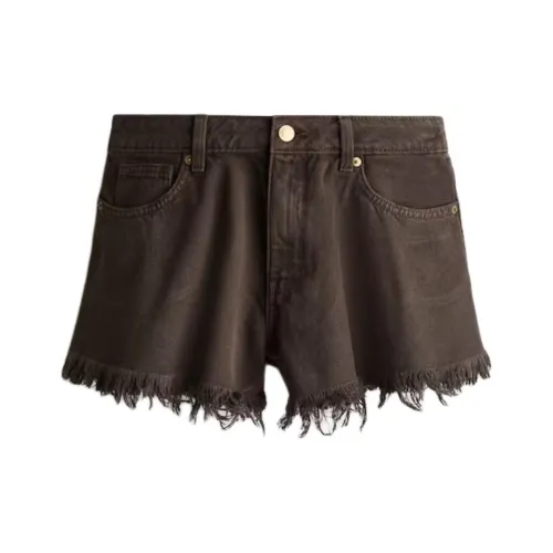 H&M Темно-бежевые женские джинсовые шорты