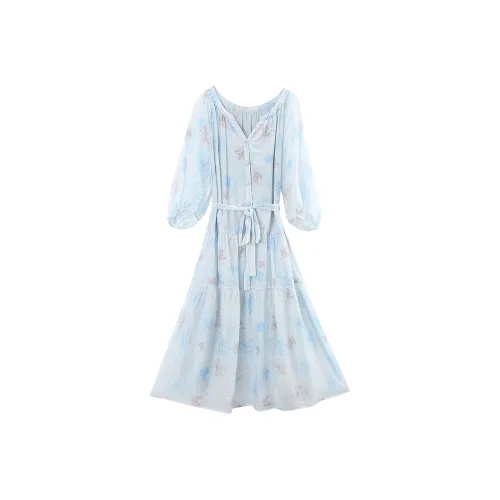 A paradise for awakening Короткий рукав Платье Женское