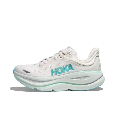 HOKA ONE ONE Bondi 9 Slip Resistant Abrasion Resistant Низкий Топ Повседневный Спринт Беговые кроссовки Женские Белые