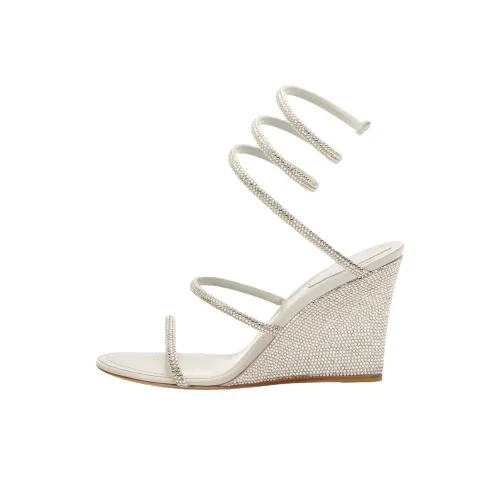 RENE CAOVILLA Cleo One Ремешок Сандалии 8 см Женские Серебристые