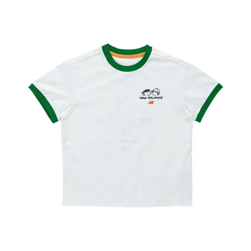 New Balance T-рубашка SS25 белый и зеленый для детей в возрасте 3-7 лет