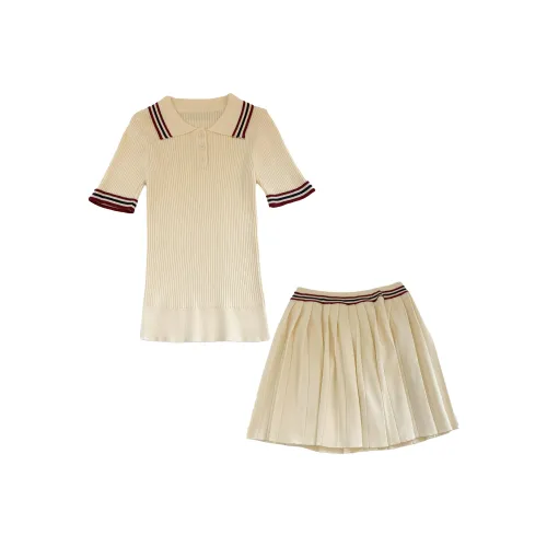 OUBO Абрикос Женские Комплекты с юбкой