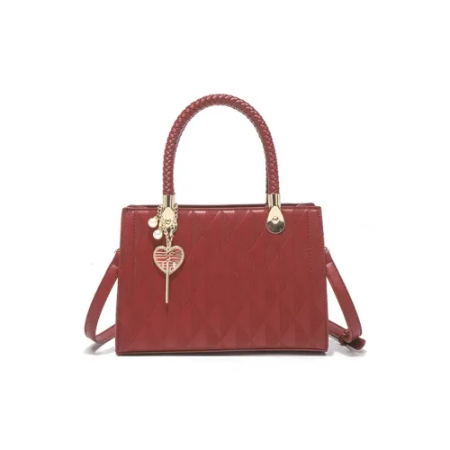 Cwatcun Полиуретан (ПУ) Одно Плечо Ручная Сумка Сумка через плечо Стандартная Женская Красная