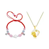 Парный ~ Комплект одежды (Браслет-шнурок + Ожерелье)