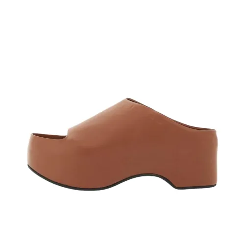 MARNI Rubber Slide Тапочки 6 см Женские Коричневый