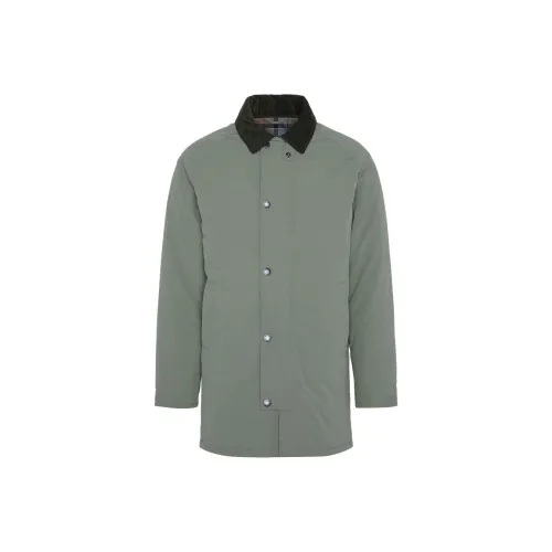BARBOUR Хлопковый пуховик Мужской Зеленый