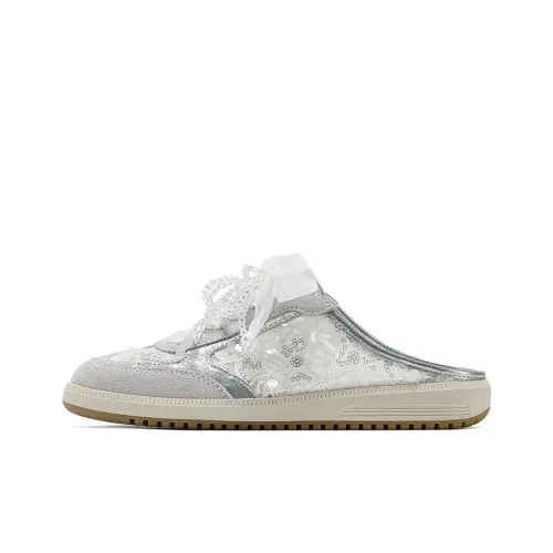 GG CC Устойчивый к истиранию Дышащие Домашние тапочки Женские Серебряный