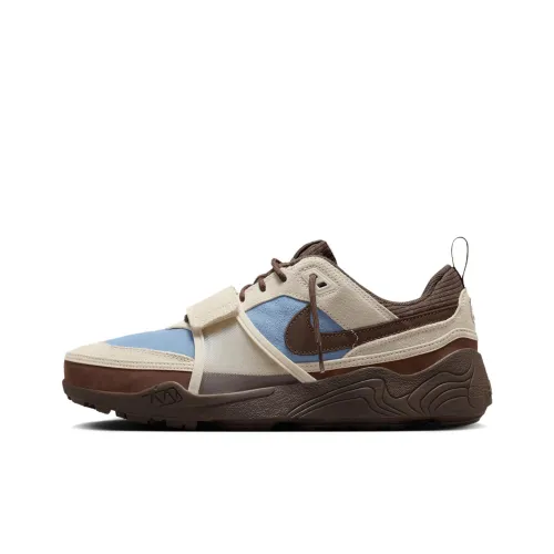 Travis Scott x NIKE ZOOM Field JAXX Противоскользящий устойчивый к истиранию Низкий топ Casual Унисекс Бежевый Синий
