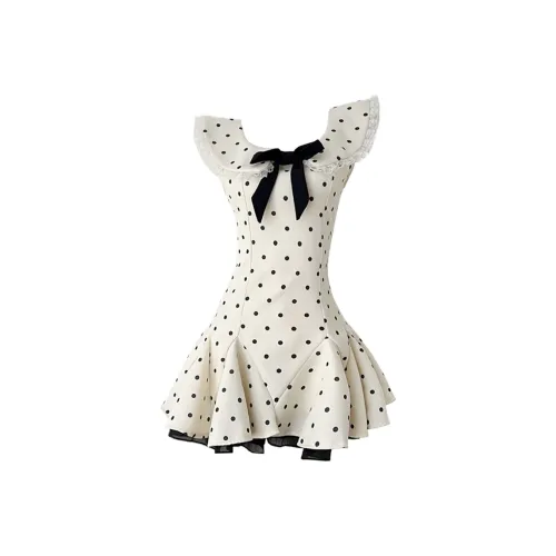 Meanalot Абрикос Женские Платья без рукавов