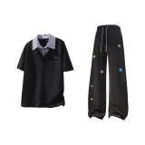 Чёрный + Чёрный Брюки