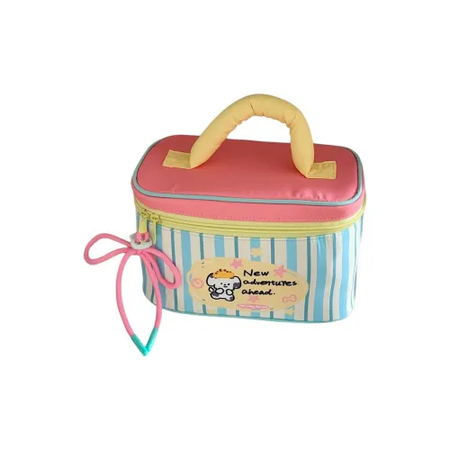 QINGYING Полосы Щенок Косметичка Сумка для хранения Туалетных принадлежностей Сумка Портативная Путешествие Хостел