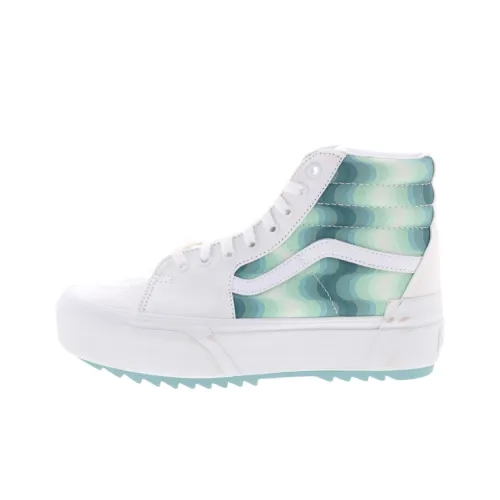 Vans Sk8 Hi Casual High Top Белый Зеленый Унисекс