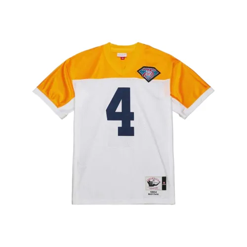 MITCHELL NESS Brett Favre Регби Джерси Игровая версия Мужской Белый