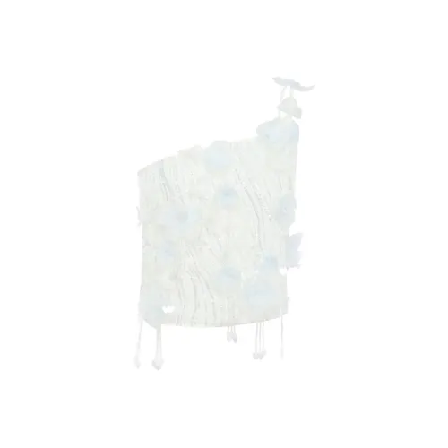 MIMI PLANGE Миндальный белый Женские короткие топы