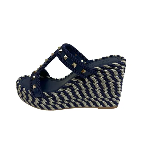 Valentino Garavani Rubber Slide Тапочки Женские Синие