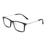 Серебряная матово-черная оправа