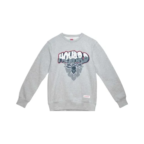 MITCHELL NESS Howard Bison HBCU Толстовка Фанатская версия Мужская Фотиния Серый