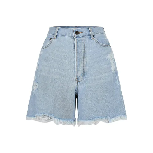 MOUSSY Светло-синие Женские Джинсовые Шорты