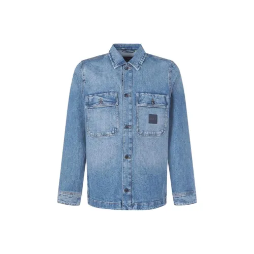 Hugo Boss Светло-синие мужские джинсовые куртки