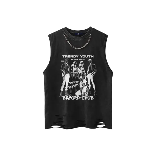 ROBINHOOD Промытый черный Унисекс Футболки