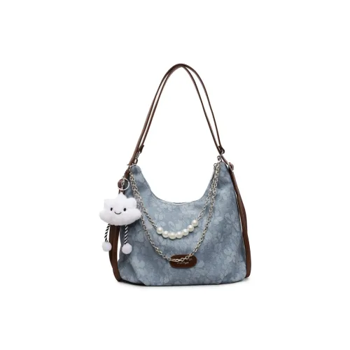 Bueno ПУ (полиуретан) Сумка через плечо Рюкзак Женский Синий Черный Экрю