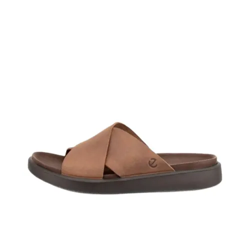 Ecco Устойчивые к истиранию Слипоны Мужские Коричневые