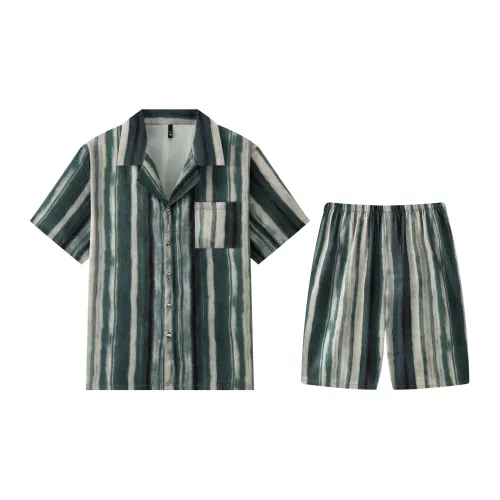 Gongdie Серый Зеленый Мужской Пижамный Комплект