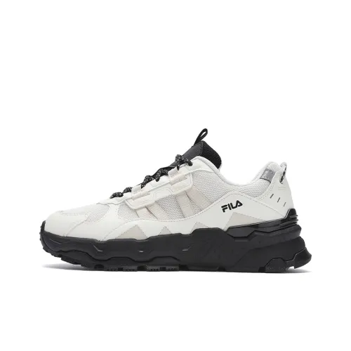 FILA Trek 1S Износостойкий Дышащий Легкий Низкий Топ Беговые кроссовки Женские Белый Черный