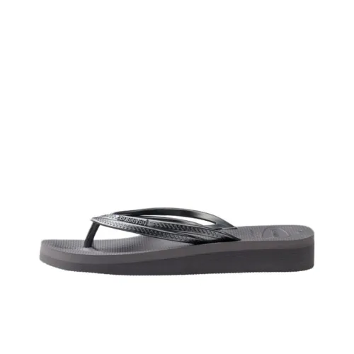 Havaianas Wedges Резиновая подошва устойчивая к истиранию шлепанцы женские серые