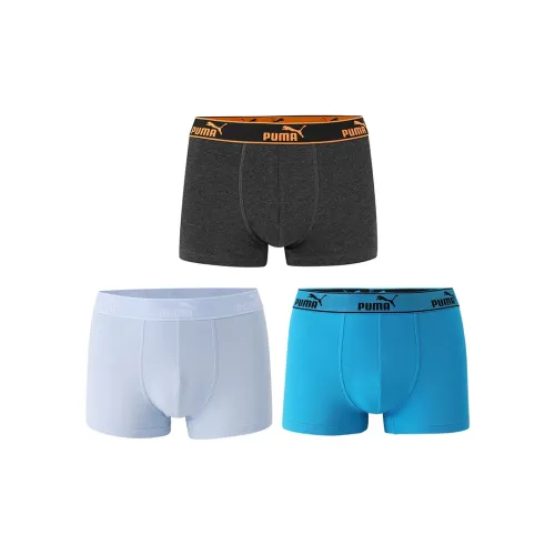 PUMA 3 Pack Молоко Синий/Небесный Синий/Фотиния Серый Мужские Боксеры