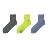 Мужские носки Crew [Светло-синий + Темно-зеленый + Светло-зеленый] 3 упаковки (Махровая подошва - 2598)